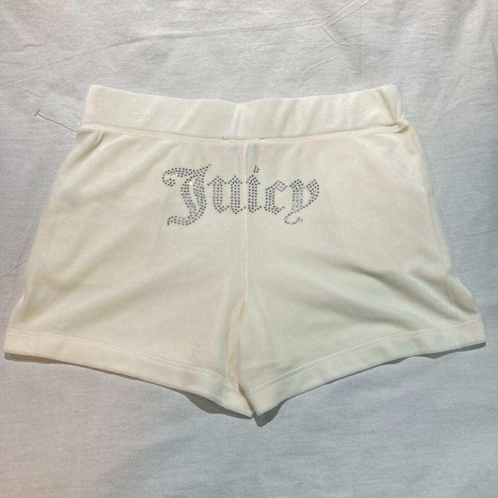 Juicy Couture Velour Rhinestone Logo Shorts, Size Medium, NWOT!